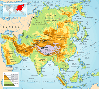 Resultado de imagen de mapa FISICO DE KAZAJISTAN