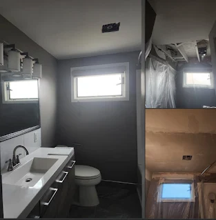 bathroom ceiling repair and painting