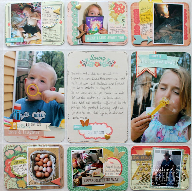 "Project Life week 41" by Bernii Miller using the Spring Becky Higgins Project Life cards.