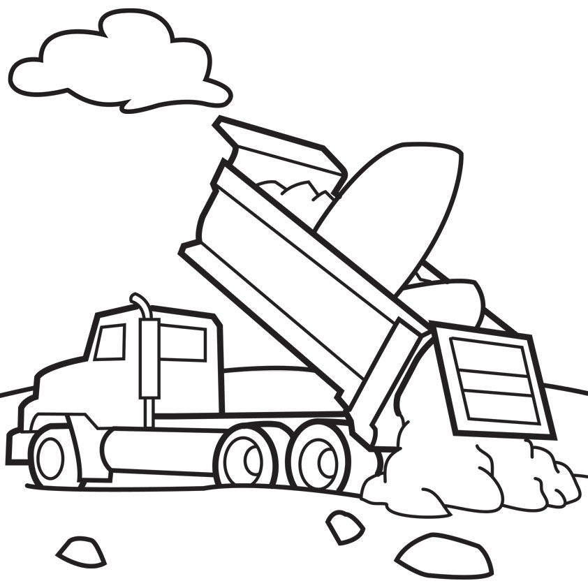 Pin Concrete Truck Coloring Page Pictures on Pinterest