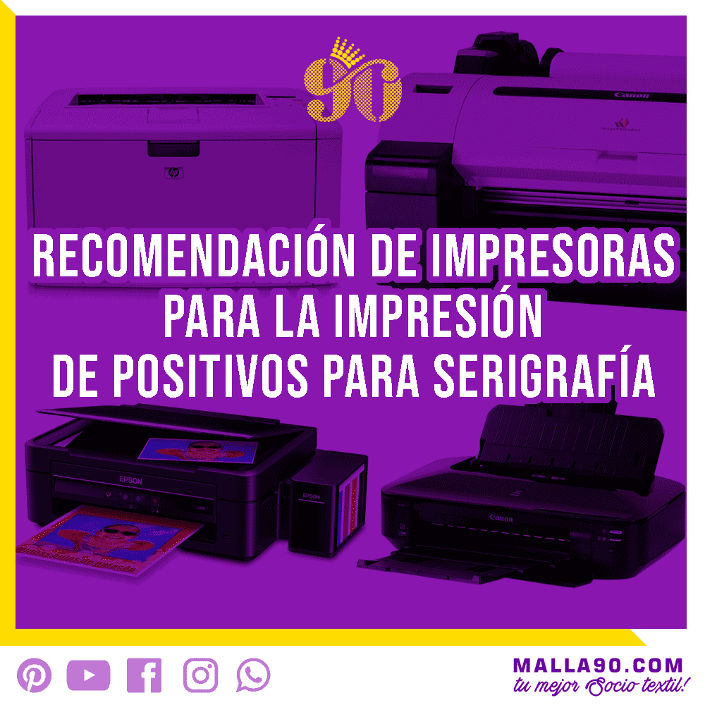 Impresoras para la Impresión de Positivos para Serigrafia