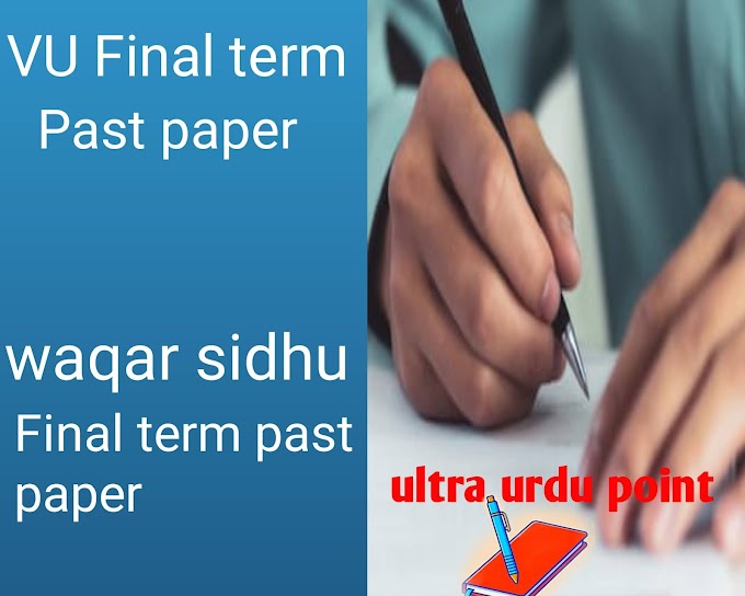 Waqar Siddhu Finalterm Papers ! final term past paper