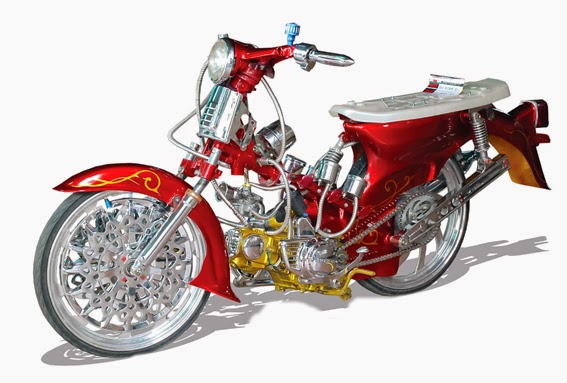 modifikasi motor honda c70 ekstrim