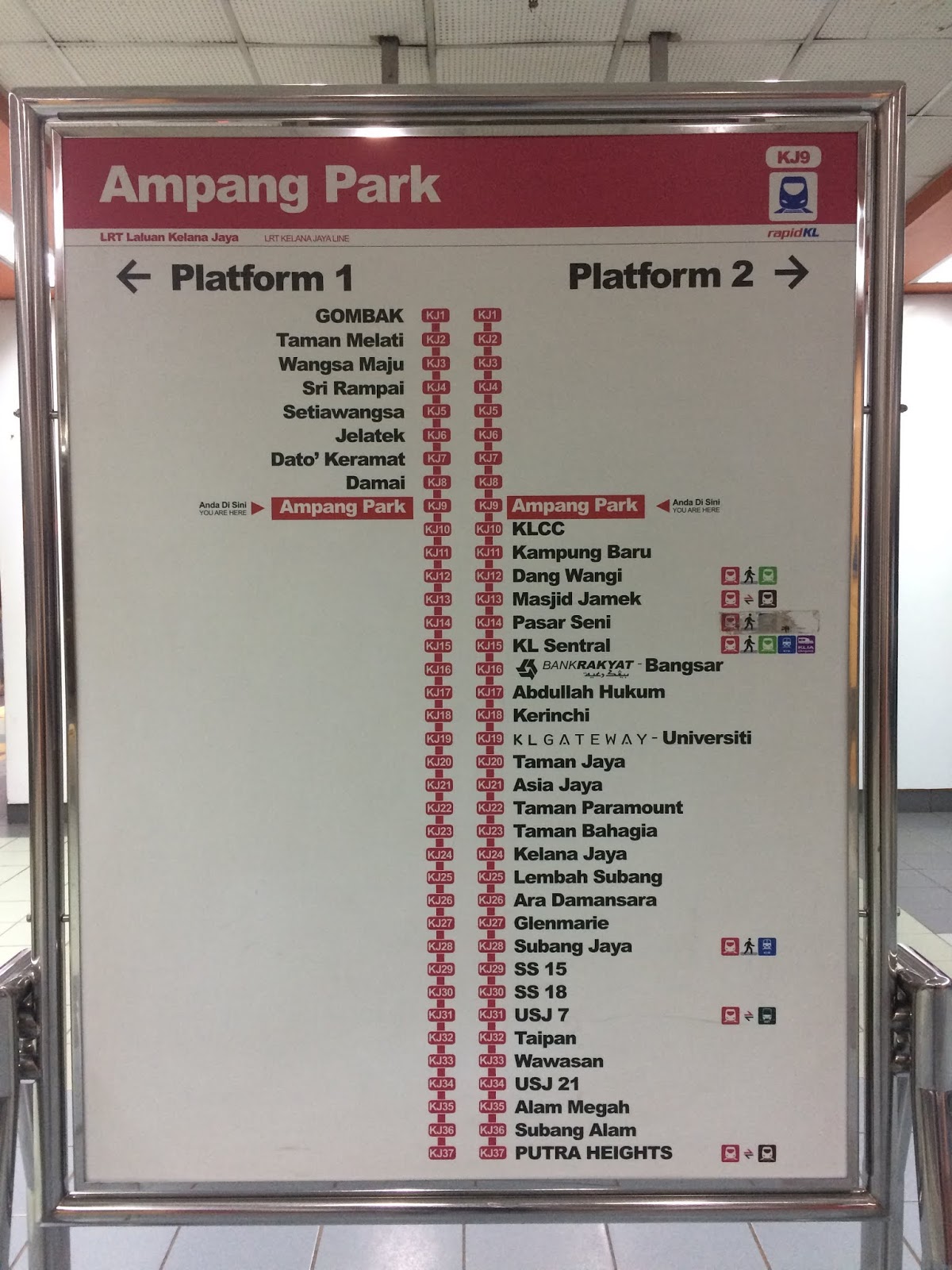 Kuala Lumpur Walk Pics Kuala Lumpur Lrt Ampang Park Station