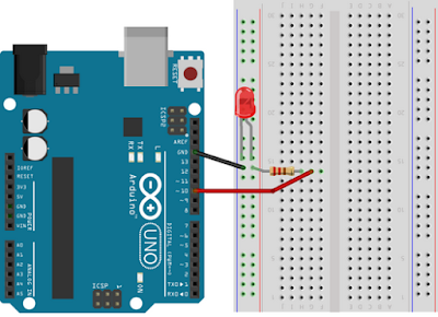 external led blinking arduino