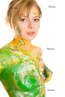 very hot body painting girls football