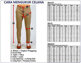Tips Menentukan Ukuran Celana Pria Wanita