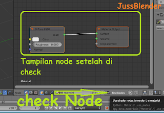mencentang use node, agar dapat di gunakan