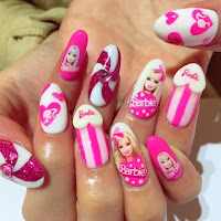 Diseños de uñas de Barbie