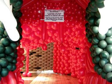 House made of balloon. 