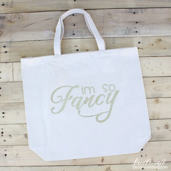 Glitter Iron On Tote