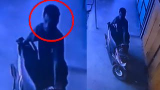 Detik-detik Aksi Pencurian Sepeda Motor Matic Terekam CCTV di Wonorejo