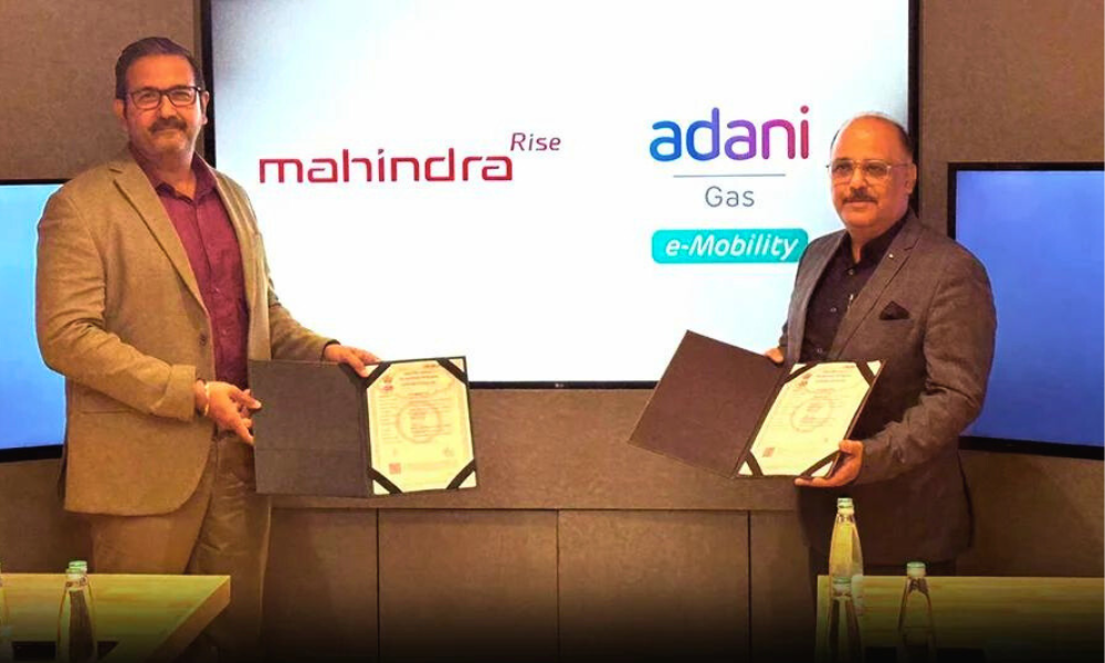 Mahindra Signs MoU with Adani Total Energies E-Mobility for Expanding EV Charging Infra Across India