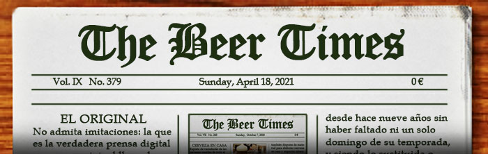 Dominical suplemento de noticias sobre cerveza. Aquí puedes leer el periódico The Beer Times.