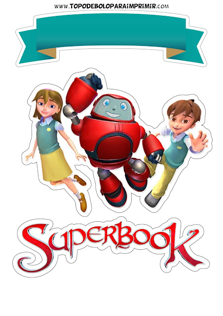 topper de bolo superbook para imprimir