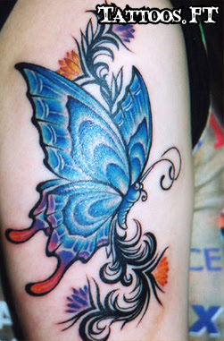 Tatuagens Blue butterfly