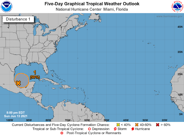 Probabilidad de una depresión tropical el fin de semana