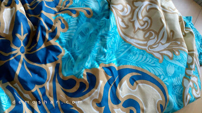 bold blue satin print for my Myosotis dress