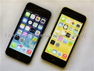 7 Kunci perbedaan antara Iphone 5S dan 5C