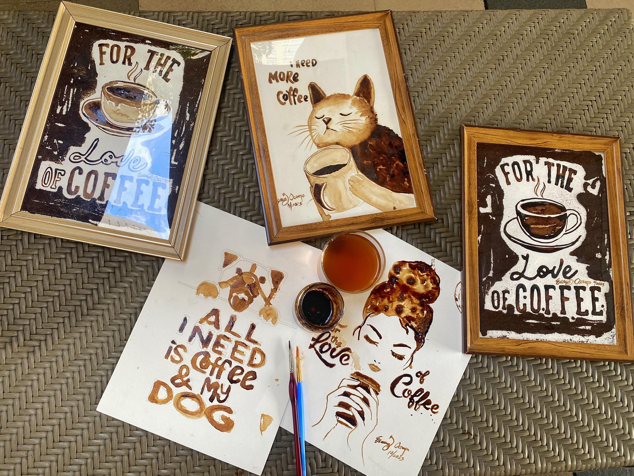 coffee art painting in manila