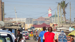 From Korle Gonna the lighthouse is visible too