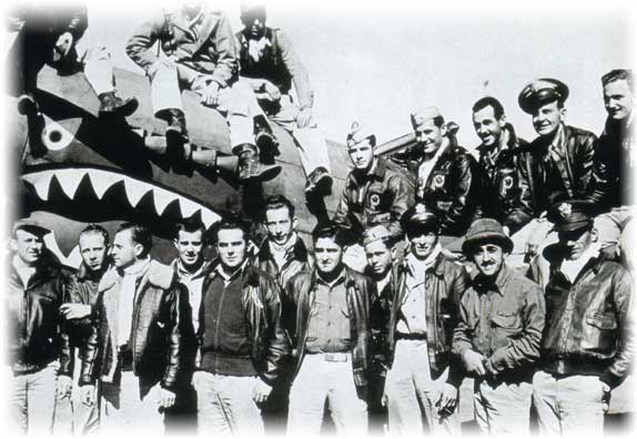 Foto real del personal de los flying Tigers