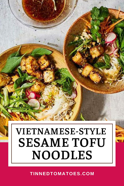 Vietnamese-Style Sesame Tofu Noodle Bowls Pin