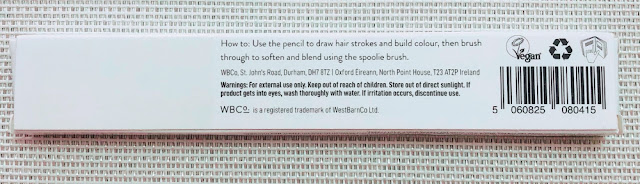 Brow Pencils West Barn Co - packaging de dos