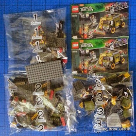 LEGO TMNT Turtle Van Takedown Set 79115 Review bags in box