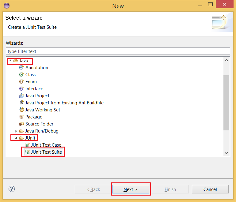 How to create JUnit test suite in Eclipse IDE
