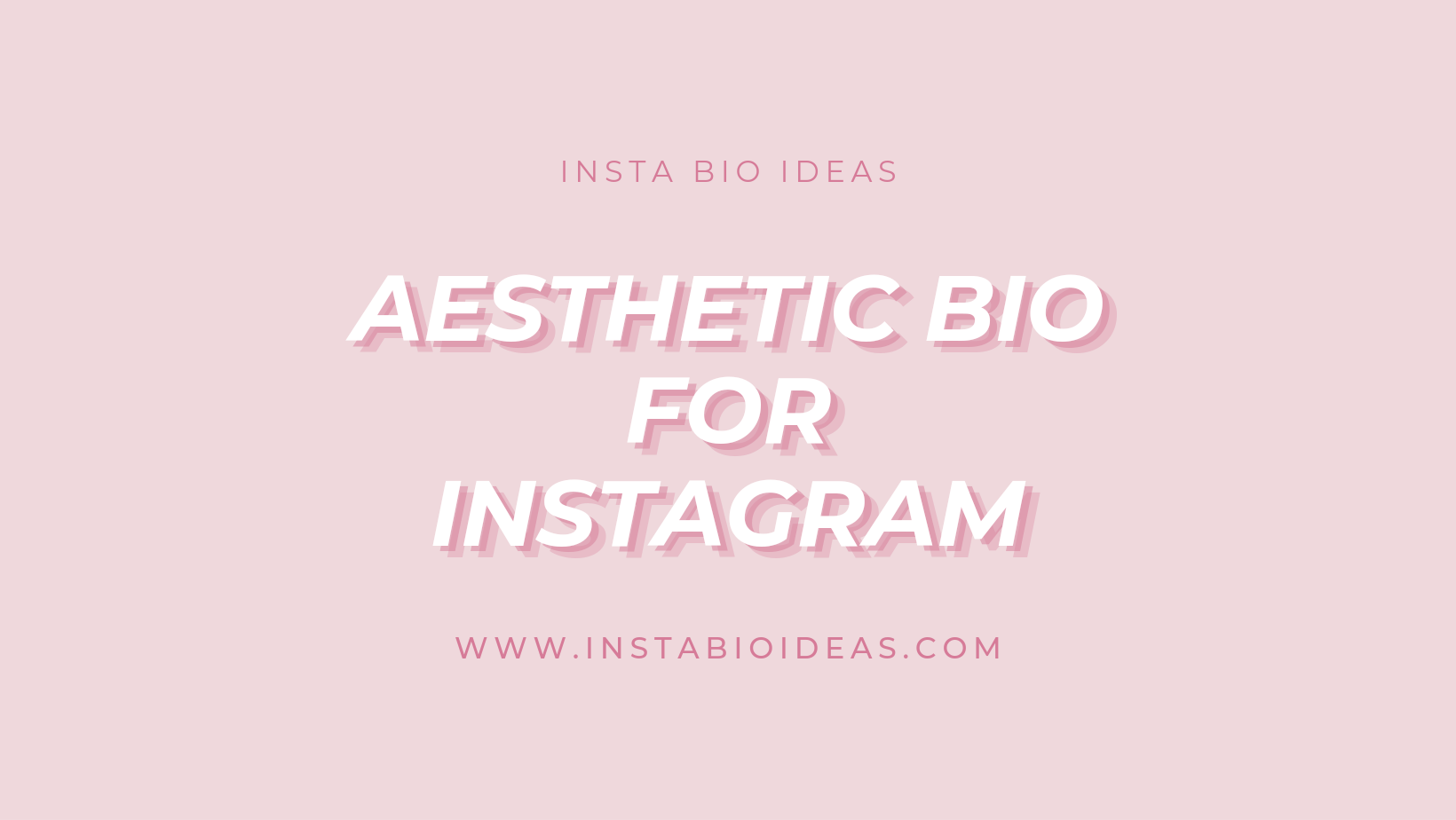 aesthetic bio for instagram