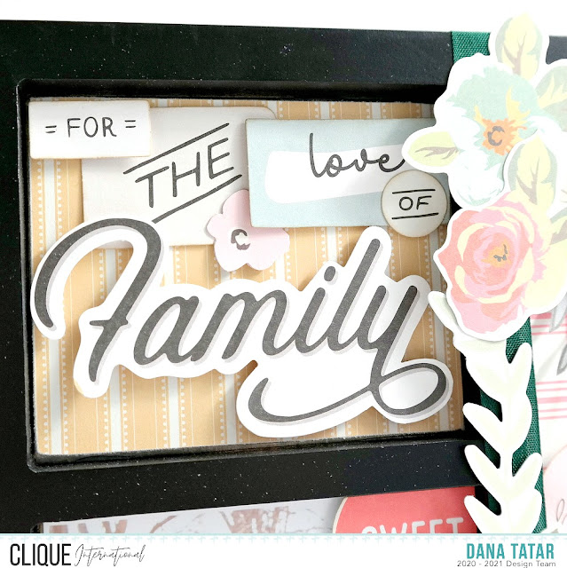 Easter Title Decorated with Flower Die-Cut Ephemera in a Shadow Box