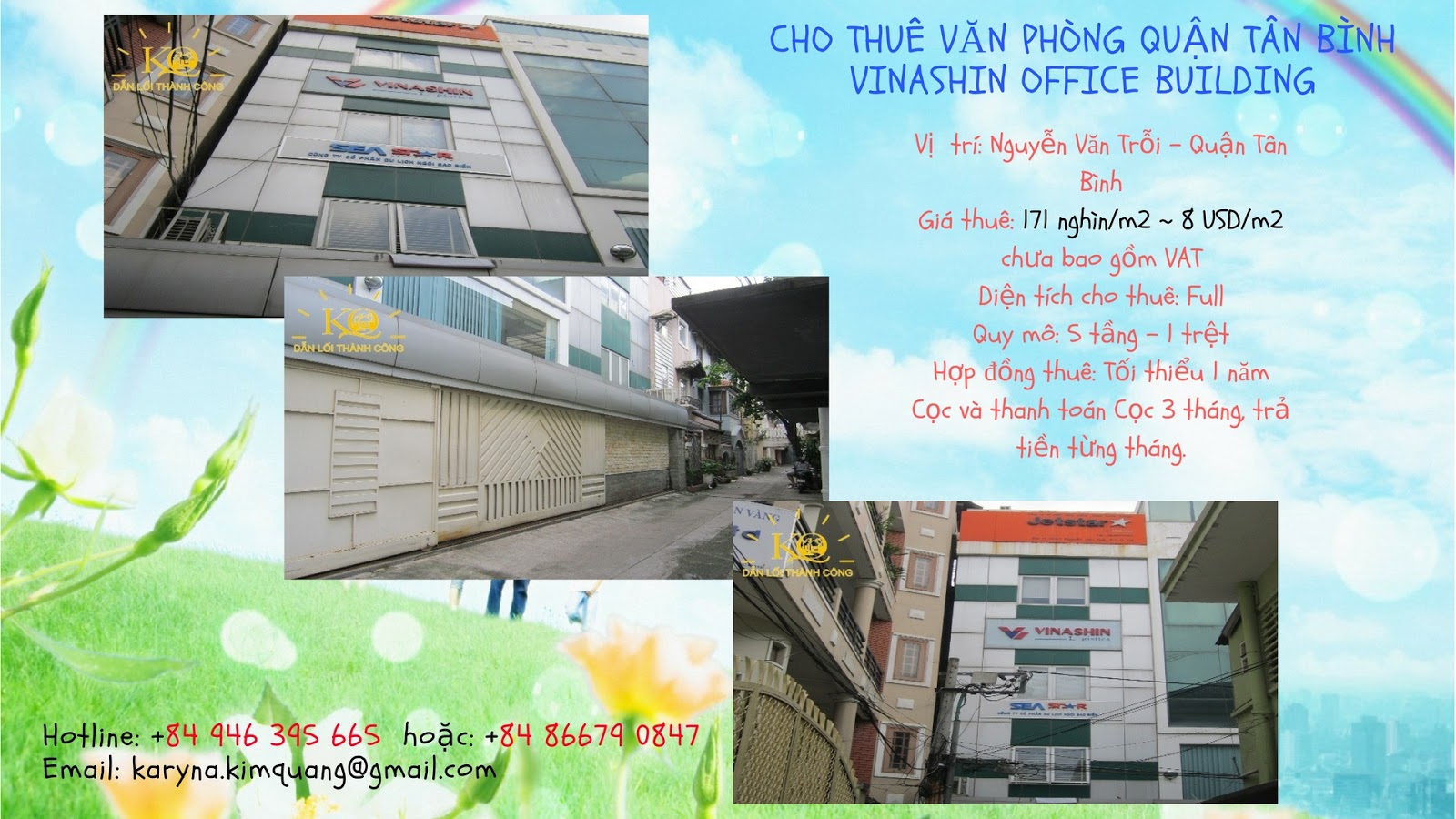 Cho thuê văn phòng quận Tân Bình Vinashin Office building