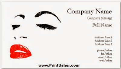 lip shaped business cards