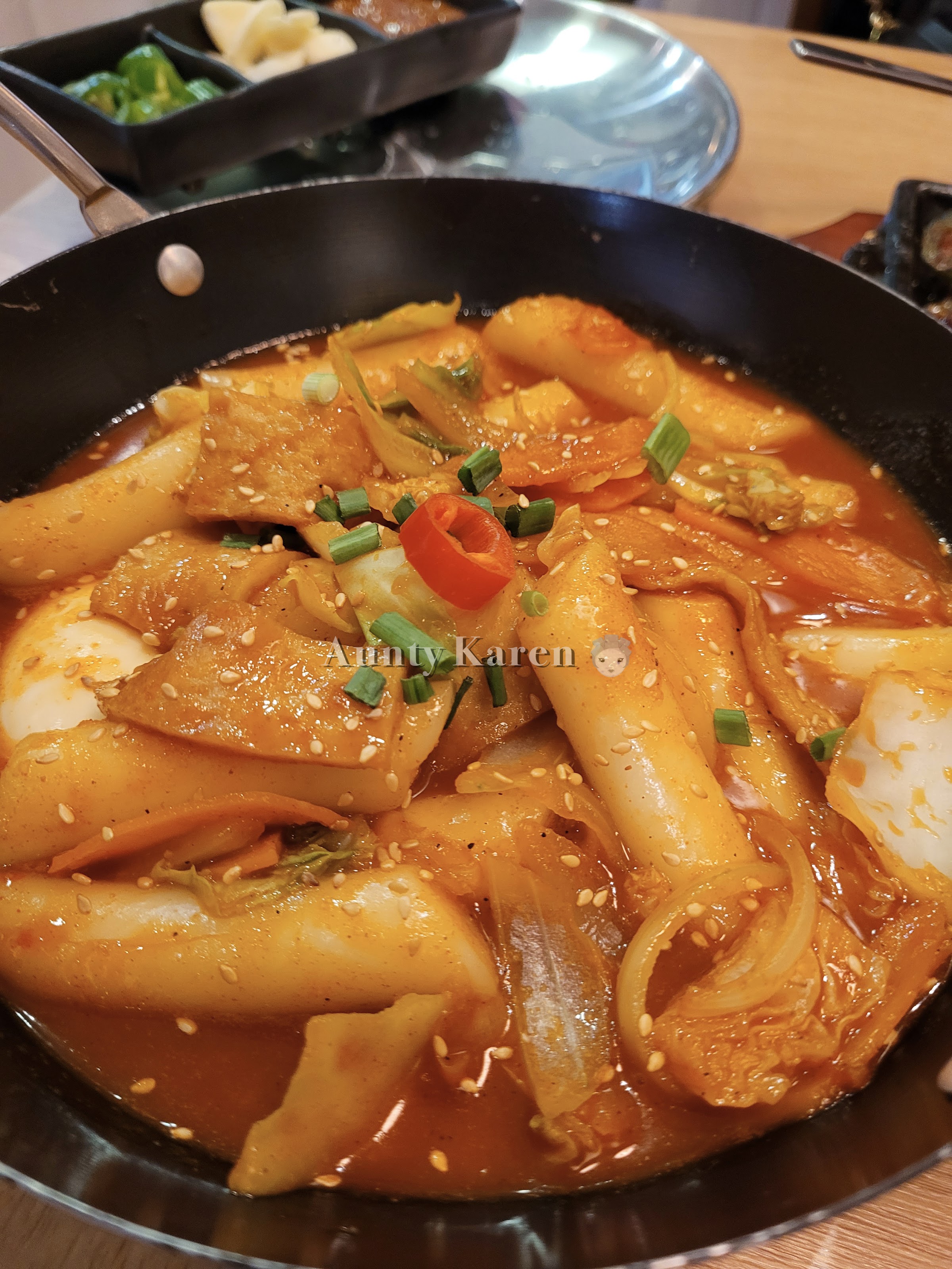 Close-up of a bowl of Tteokbokki from Doongji Restaurant