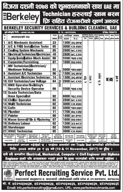 Jobs in UAE for Nepali, Salary Rs 1,68,900