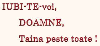 IUBI-TE-voi, DOAMNE, ca am PECETEA IUBIRII DUMNEZEIESTI