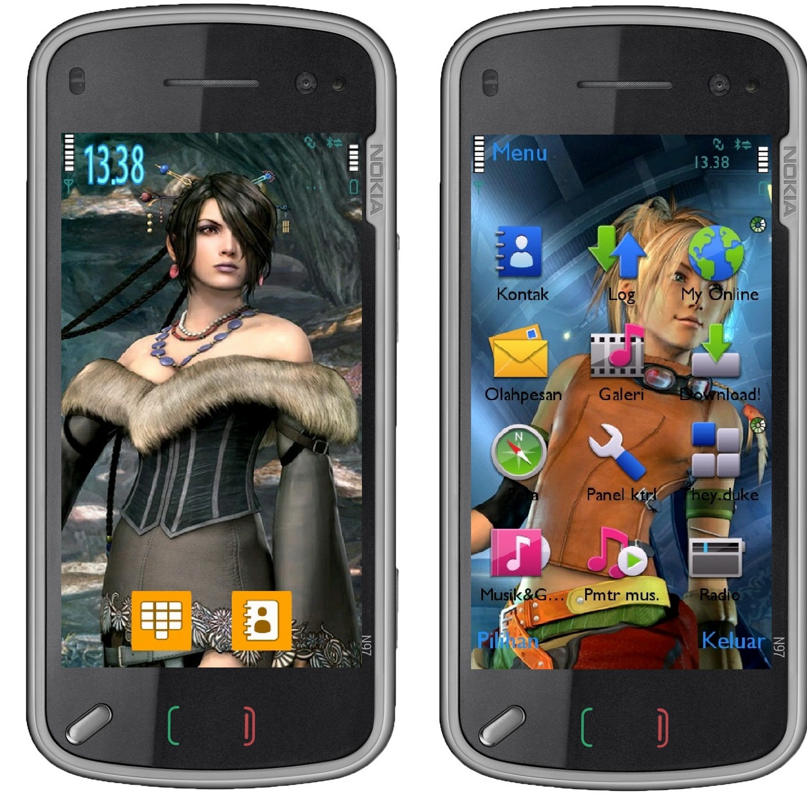 Girl theme for nokia Symbian S60v5 (5800,5230,5228,5235,5530,5233,X6
