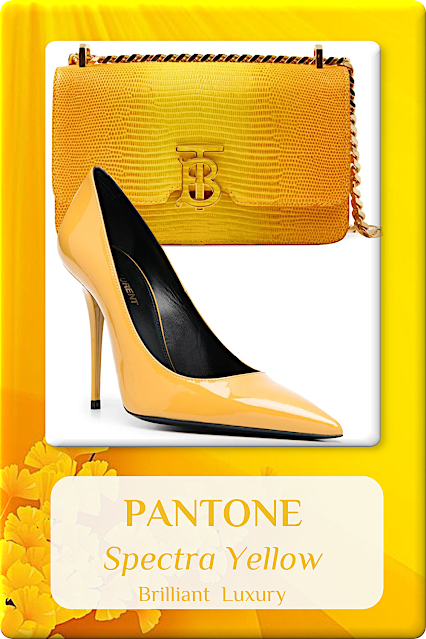 ♦Pantone Fashion Color Spectra Yellow Shoes & Bags #pantone #shoes #bags #yellow #brilliantluxury