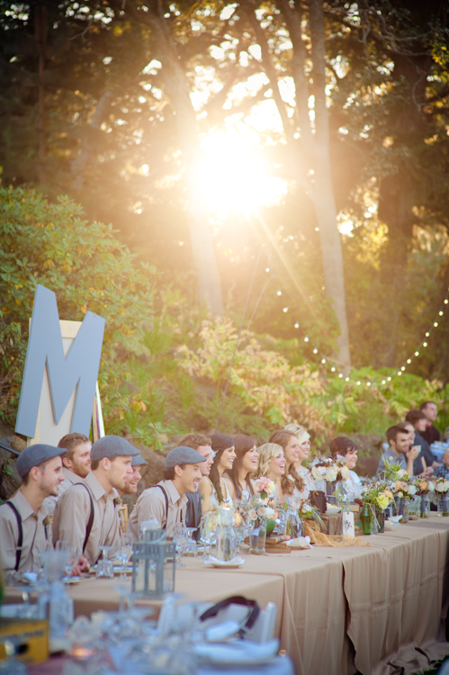 Gorgeous head table and the giant intials are so cool