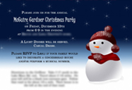 Company Christmas Party Snowman Invitation