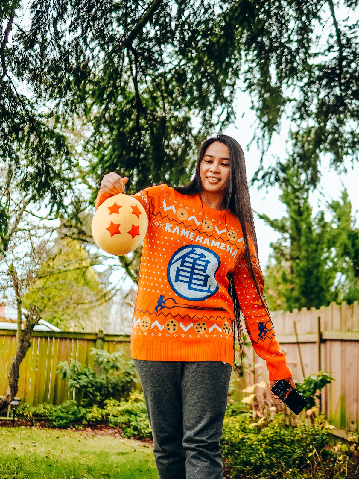 DBZ anime turtle seattle blogger holiday ugly christmas sweater