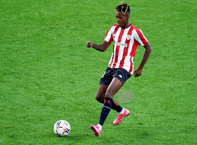 Nico Williams, hermano de Iñaki, debuta con 18 años en Primera División. ATHLETIC CLUB DE BILBAO 2 (Morcillo, Raúl García) REAL VALLADOLID C. F. 2 (Orellana, Weissman). 28/04/2021. Campeonato de Liga de 1ª División, jornada 33. Bilbao, Vizcaya, España, estadio de San Mamés.