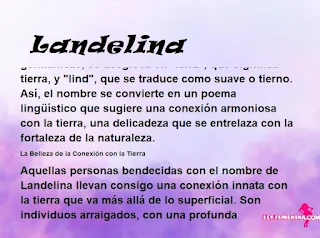 ▷ Significado del nombre Landelina (✔)