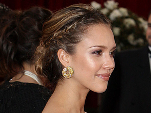 Peinado inspirado en JESSICA ALBA coleta con trenza elegante y  - Peinado Jessica Alba Trenza