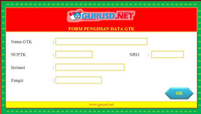 Form Input NUPTK Guru