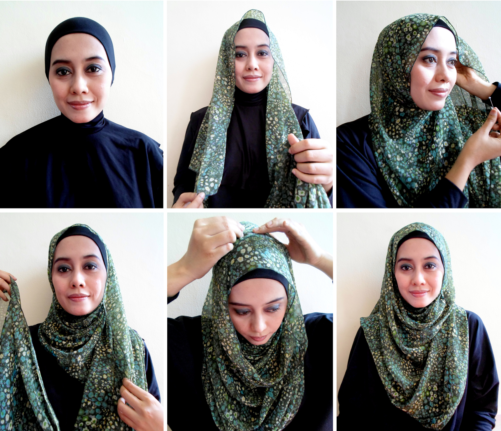Tutorial Hijab Indonesia Segi Empat Bahan Katun Tutorial Hijab Indonesia Paling