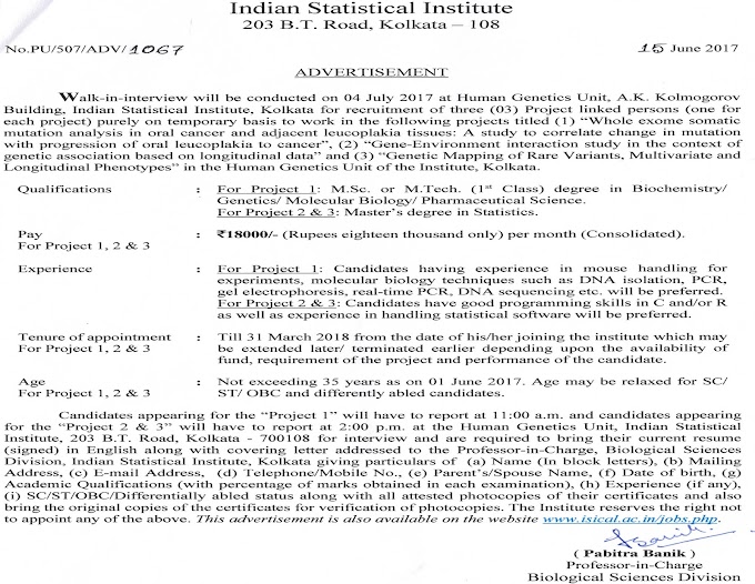 ISI Kolkata Somatic Mutation Analysis Project Walk IN