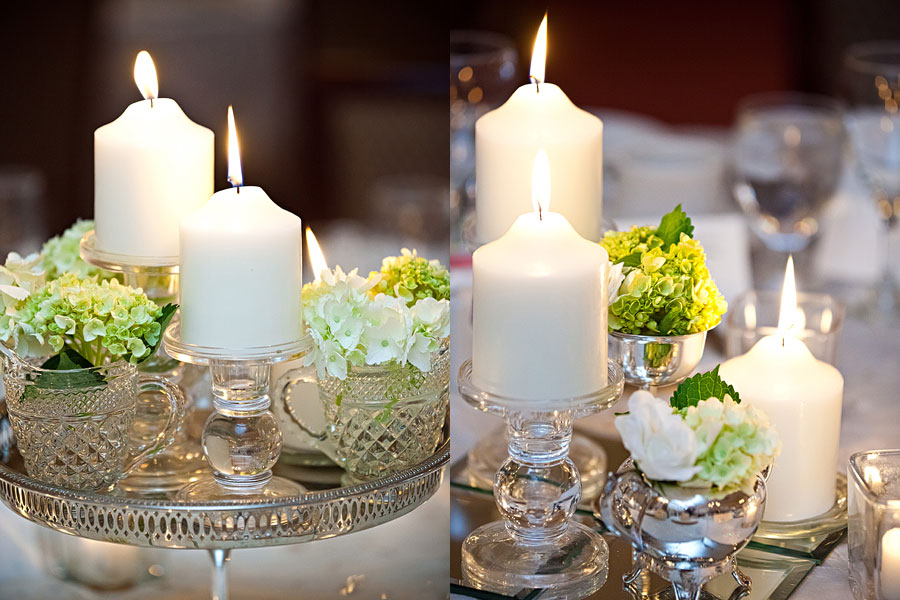  of the wedding reception table decorations are DIY and vintage theme