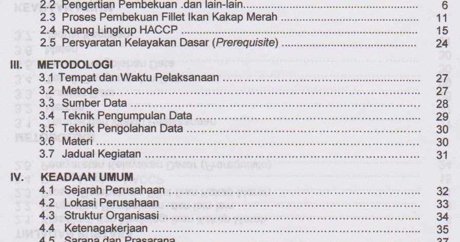 Blog U 13: Contoh Daftar Isi